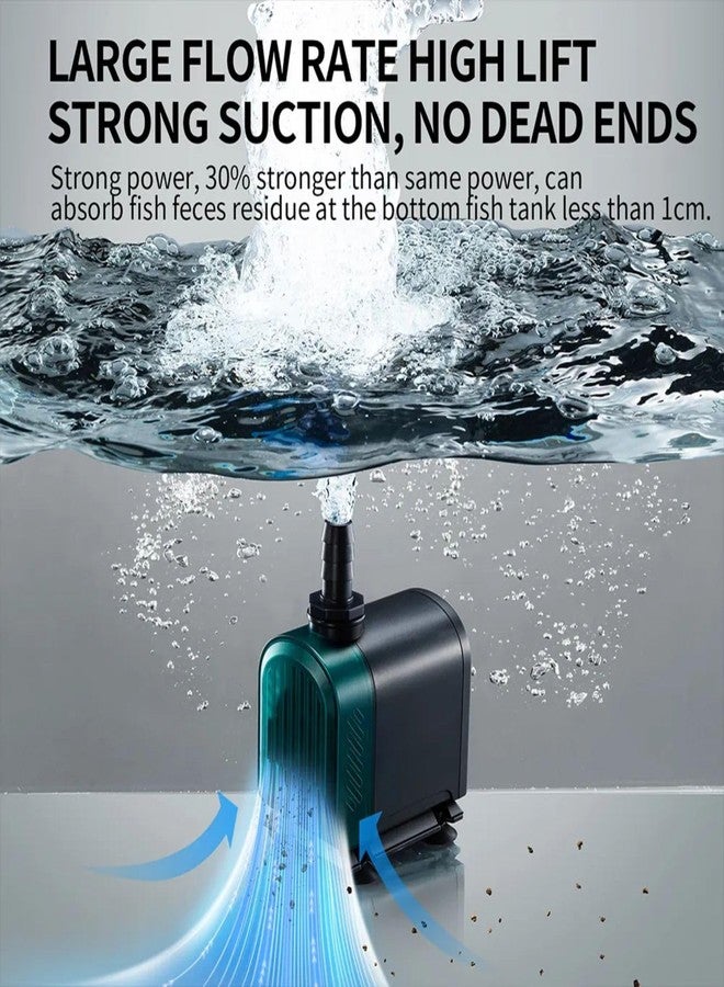 مضخة مياه غاطسة صامتة من شيرلام لأحواض الأسماك والبرك | موفرة للطاقة | مضخة دوران عالية التدفق للزراعة المائية والنوافير والشلالات (CHX-2000 | 25 واط | 1500 لتر/ساعة | 2 متر) - Image 3